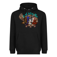 Black God bless the USA Eagle 4th of july Heavyweight Hoodie - HowdyJamesFarm