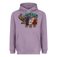 Lavender God bless the USA Eagle 4th of july Heavyweight Hoodie - HowdyJamesFarm