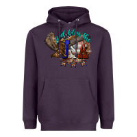 Plum God bless the USA Eagle 4th of july Heavyweight Hoodie - HowdyJamesFarm
