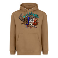 Toasted Coconut God bless the USA Eagle 4th of july Heavyweight Hoodie - HowdyJamesFarm