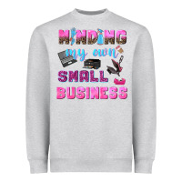 Heather Grey mind my own small business Heavyweight Sweatshirt - NancyCooperArtShop