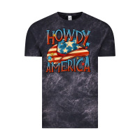 Cloud Black howdy america Vintage Tee - MaliasSmallBusiness