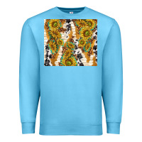 Ocean Blue sunflowers with patterns Premium Sweatshirt - TumblerDesignByShophia