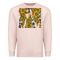 Pale Pink sunflowers with patterns Premium Sweatshirt - TumblerDesignByShophia