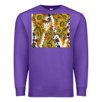 Purple sunflowers with patterns Premium Sweatshirt - TumblerDesignByShophia