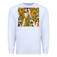 White sunflowers with patterns Premium Sweatshirt - TumblerDesignByShophia