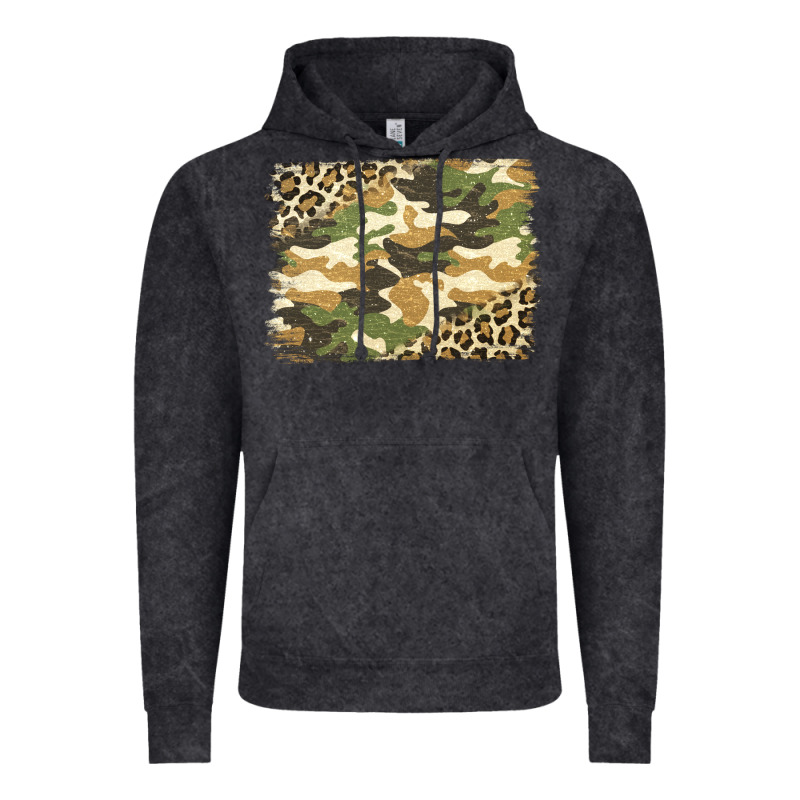 Leopard Camo Pattern Background Vintage Hoodie by Jasminsmagicworld | Teevron