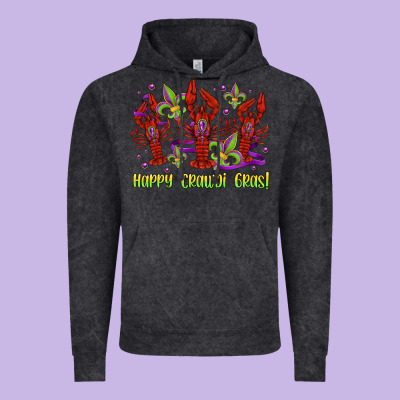 Happy Crawdi Gras Mardi Gras Carnival Vintage Hoodie Designed By Jasminsmagicworld