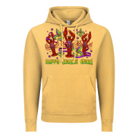 Vintage Mustard happy crawdi gras mardi gras carnival Vintage Hoodie - Jasminsmagicworld