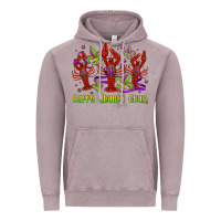 Vintage Zinc happy crawdi gras mardi gras carnival Vintage Hoodie - Jasminsmagicworld