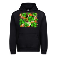 Black st.patricks plaid  green glitter cowhide  leopard Urban Hoodie - FaDigitalArtStudio