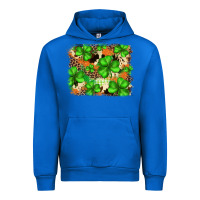 Cobalt st.patricks plaid  green glitter cowhide  leopard Urban Hoodie - FaDigitalArtStudio