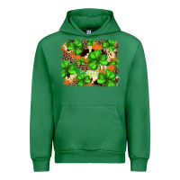 Emerald st.patricks plaid  green glitter cowhide  leopard Urban Hoodie - FaDigitalArtStudio