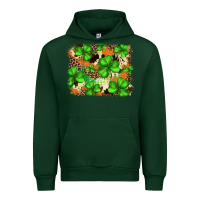 Forest Green st.patricks plaid  green glitter cowhide  leopard Urban Hoodie - FaDigitalArtStudio