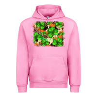 Fuchsia Pink st.patricks plaid  green glitter cowhide  leopard Urban Hoodie - FaDigitalArtStudio