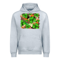 Heather Grey st.patricks plaid  green glitter cowhide  leopard Urban Hoodie - FaDigitalArtStudio