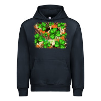 Navy st.patricks plaid  green glitter cowhide  leopard Urban Hoodie - FaDigitalArtStudio