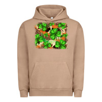 Pigment Burro st.patricks plaid  green glitter cowhide  leopard Urban Hoodie - FaDigitalArtStudio