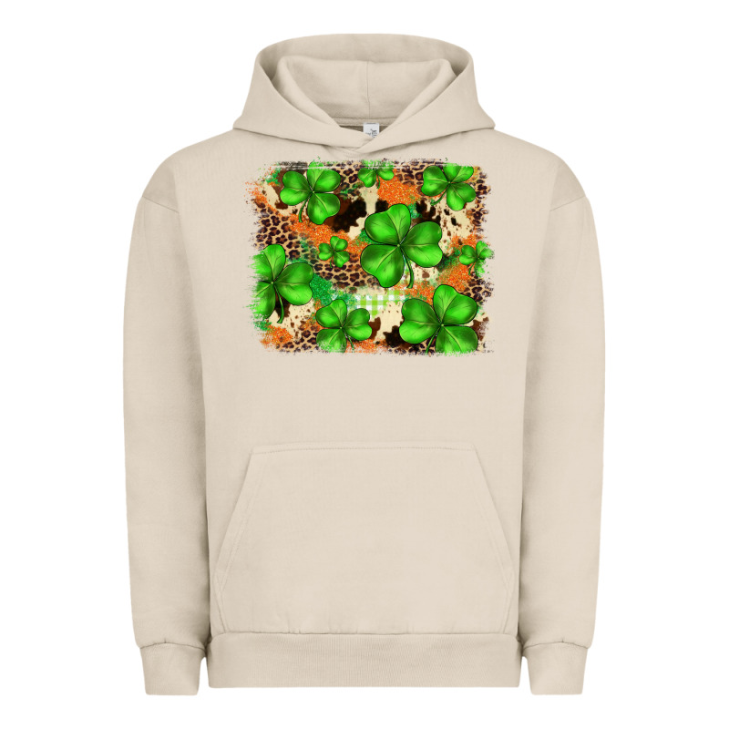 St.patricks Plaid  Green Glitter Cowhide  Leopard Urban Hoodie by FaDigitalArtStudio | Teevron