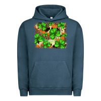 Pigment Midnight Navy st.patricks plaid  green glitter cowhide  leopard Urban Hoodie - FaDigitalArtStudio