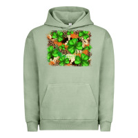 Pigment Oil Green st.patricks plaid  green glitter cowhide  leopard Urban Hoodie - FaDigitalArtStudio