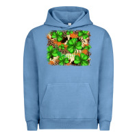 Pigment Pebble Blue st.patricks plaid  green glitter cowhide  leopard Urban Hoodie - FaDigitalArtStudio