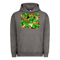 Pigment Tornado st.patricks plaid  green glitter cowhide  leopard Urban Hoodie - FaDigitalArtStudio