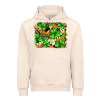 Sandshell st.patricks plaid  green glitter cowhide  leopard Urban Hoodie - FaDigitalArtStudio