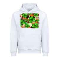 White st.patricks plaid  green glitter cowhide  leopard Urban Hoodie - FaDigitalArtStudio
