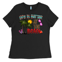 Black life is better at the beach Ladies Tee - CowhideDigitalArt