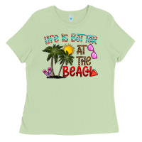 Matcha life is better at the beach Ladies Tee - CowhideDigitalArt