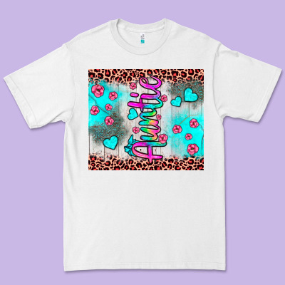 Auntie Leopard Turquoise Premium Tee Designed By Jahusdesignshop