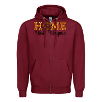 Burgundy Home West Wirginia Zipper Hoodie - Bettercallsaul