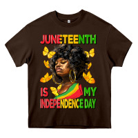 Chocolate Brown juneteenth is my independence day Heavy Core Tee - HRA Design Shop