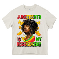 Cream juneteenth is my independence day Heavy Core Tee - HRA Design Shop