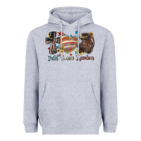 Heather Grey Faith love freedom 4th of july Heavyweight Hoodie - HowdyJamesFarm