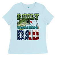 Baby Blue reely awesome dad Ladies Tee - HRA Design Shop