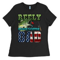 Black reely awesome dad Ladies Tee - HRA Design Shop