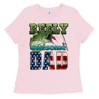 Bubblegum Pink reely awesome dad Ladies Tee - HRA Design Shop