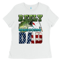 White reely awesome dad Ladies Tee - HRA Design Shop