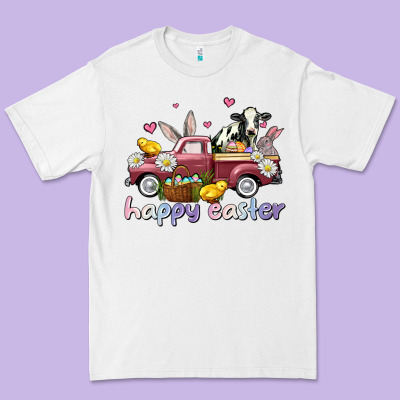 Happy Easter Trucks Premium Tee Designed By Adodesignshop