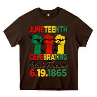 Chocolate Brown juneteenth celebrating black freedom Heavy Core Tee - HRA Design Shop