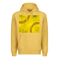 Antique Gold distressed softball pattern Premium Hoodie - TumblerDesignByShophia
