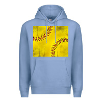 Colony Blue distressed softball pattern Premium Hoodie - TumblerDesignByShophia