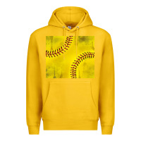 Lemon distressed softball pattern Premium Hoodie - TumblerDesignByShophia