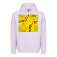 Distressed Softball Pattern Premium Hoodie | Teevron