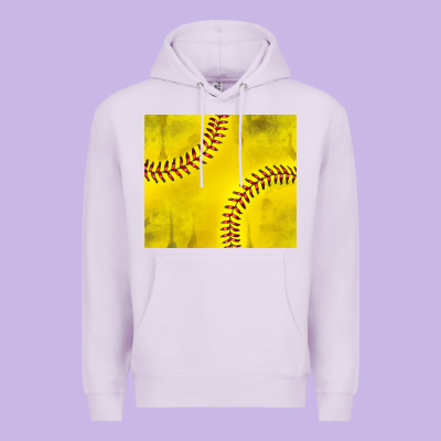 Distressed Softball Pattern Premium Hoodie Designed By Tumblerdesignbyshophia