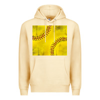 Pina Colada distressed softball pattern Premium Hoodie - TumblerDesignByShophia
