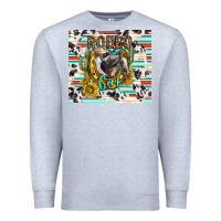 Heather Grey rodeo girl Premium Sweatshirt - TumblerDesignByShophia