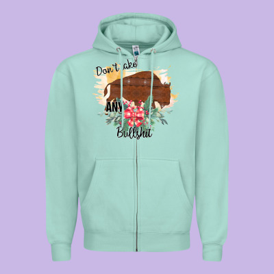 Take No Bull Floral Rodeo Zipper Hoodie Designed By Bettercallsaul